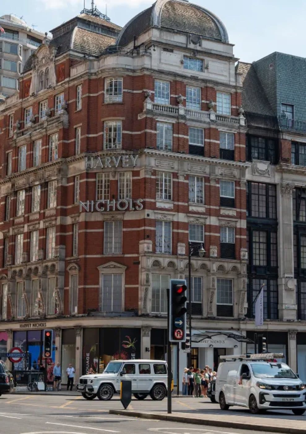 The Harvey Nichols department store building in Knightsbridge, London